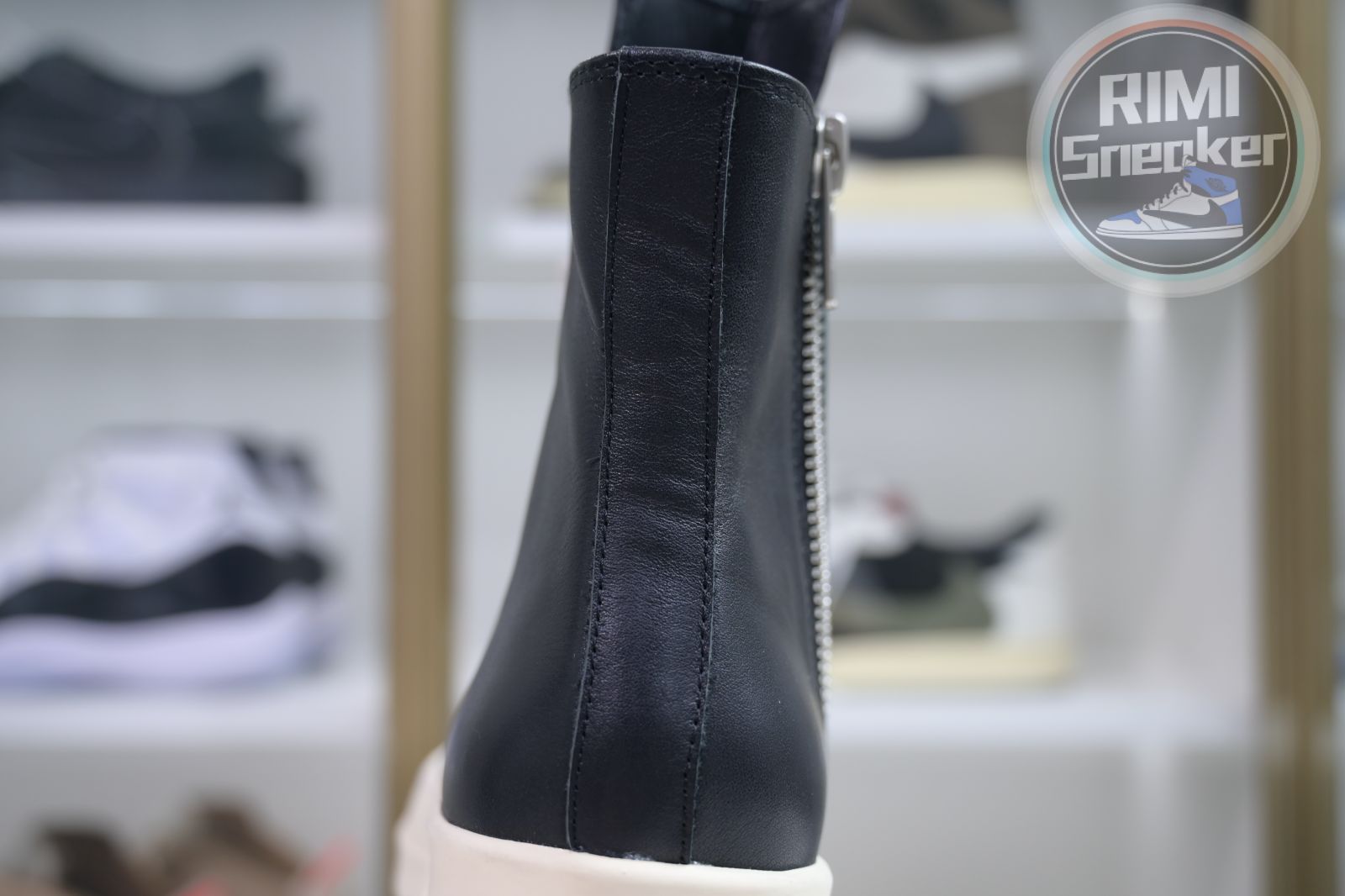 Rick Owens Jumbo Laced High Black Milk Leather