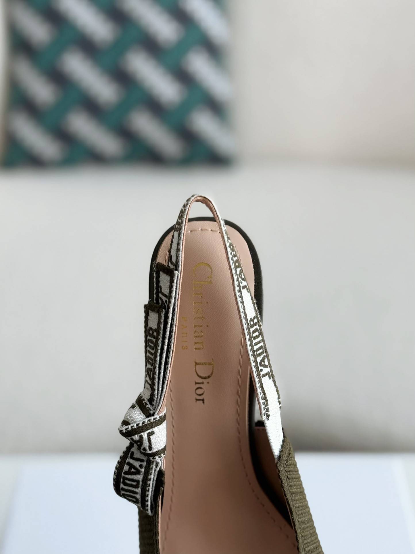 D*OR Pointed toe slingback high heels 6.5cm