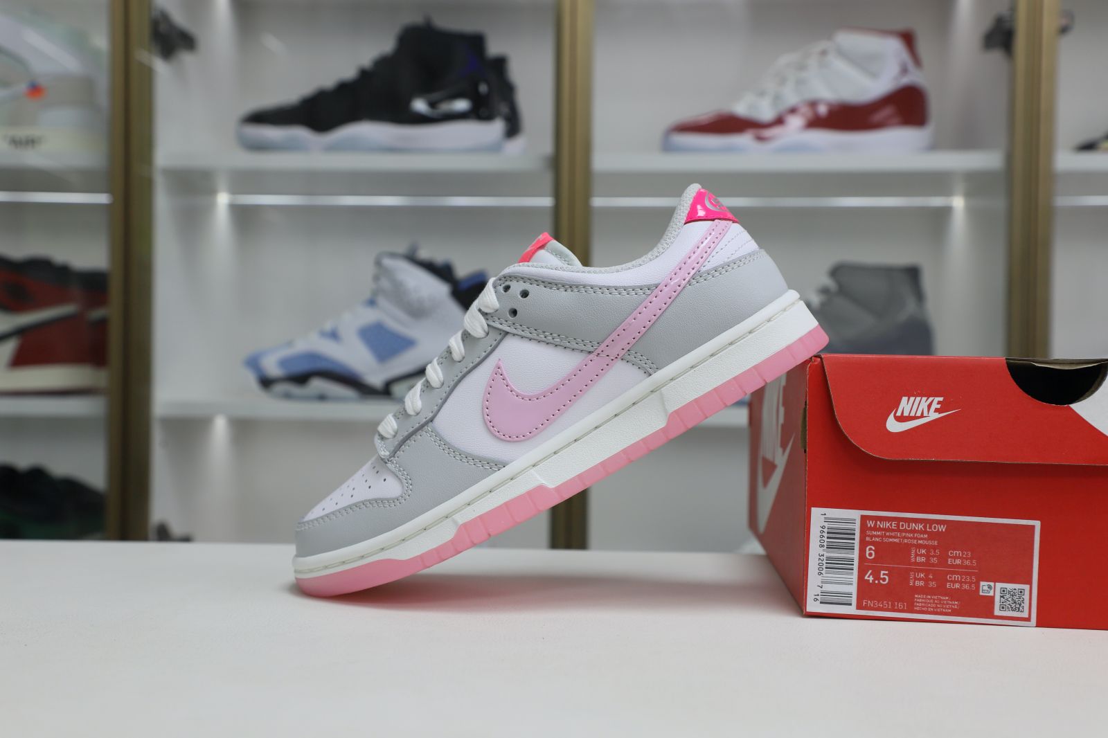 Nike Dunk Low"SummitWhite and  Pink Foam"
