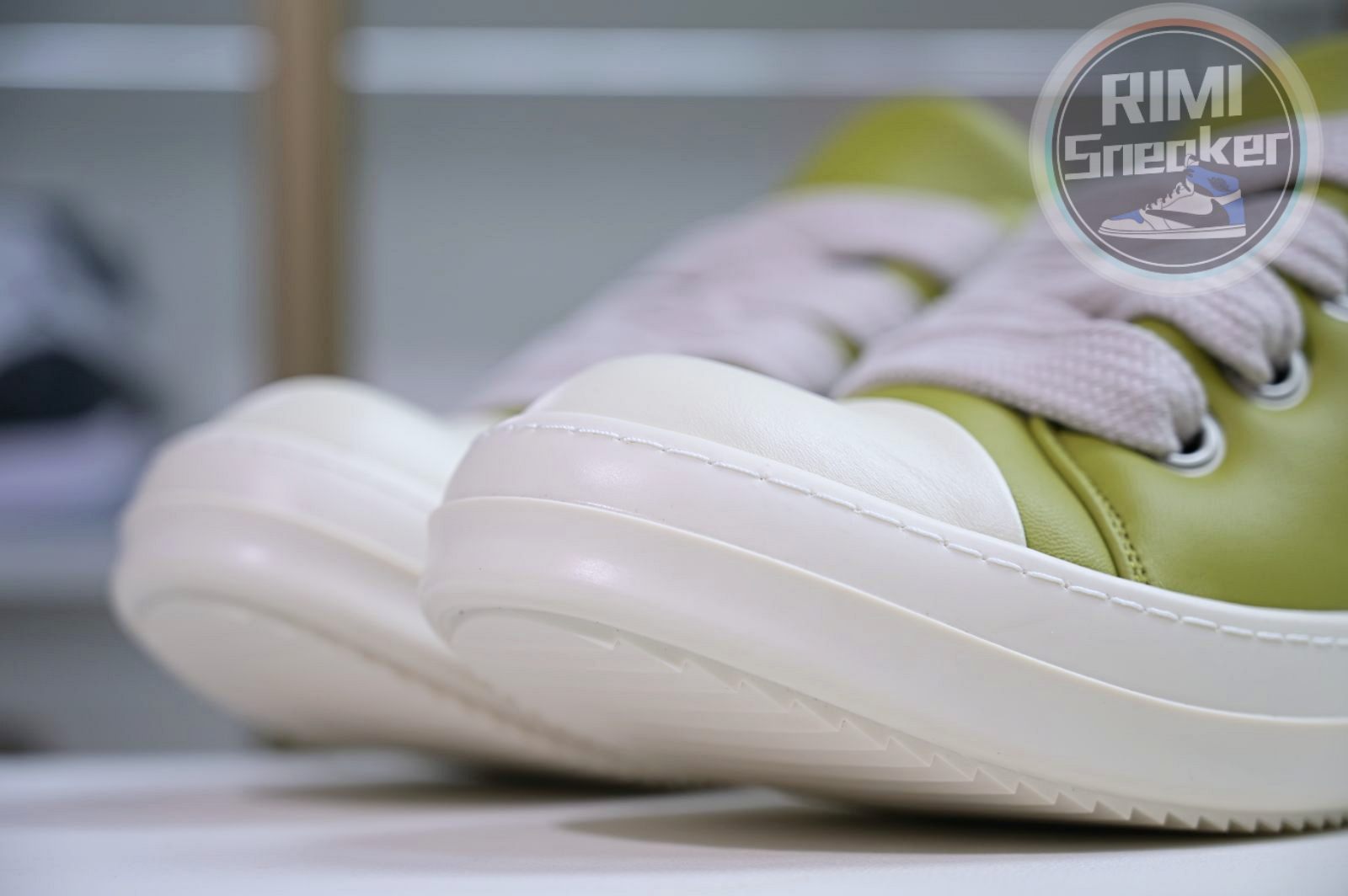 Rick Owens Jumbo Laced Padded Low Green