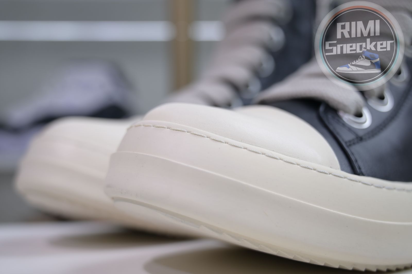 Rick Owens Jumbo Laced High Black Milk Leather