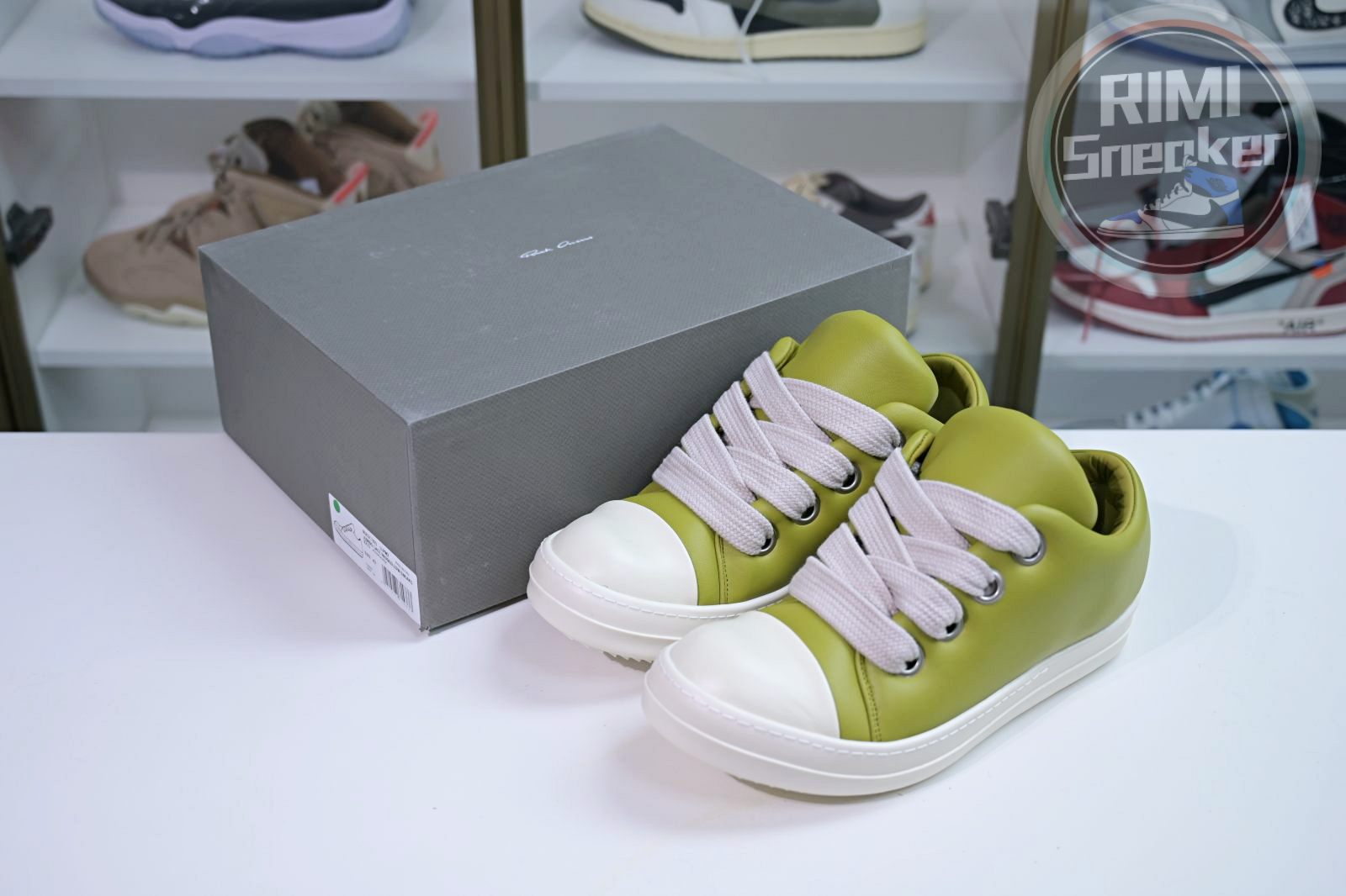 Rick Owens Jumbo Laced Padded Low Green