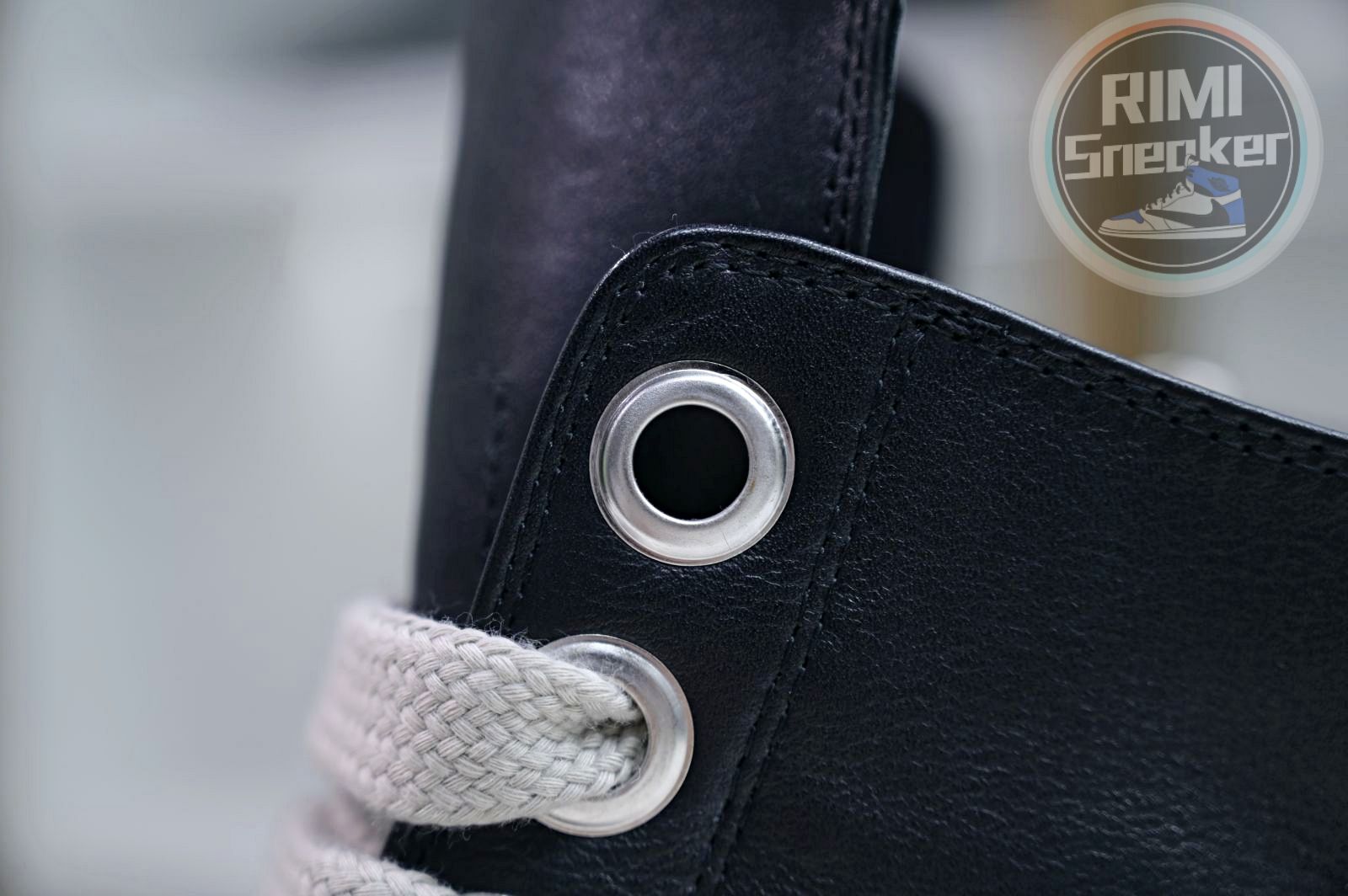 Rick Owens Jumbo Laced High Black Milk Leather