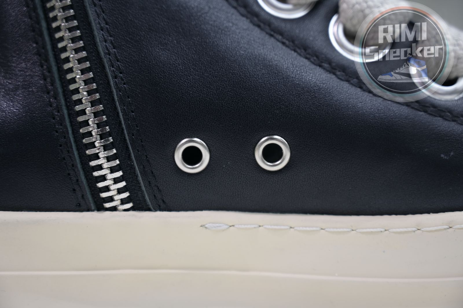 Rick Owens Jumbo Laced High Black Milk Leather