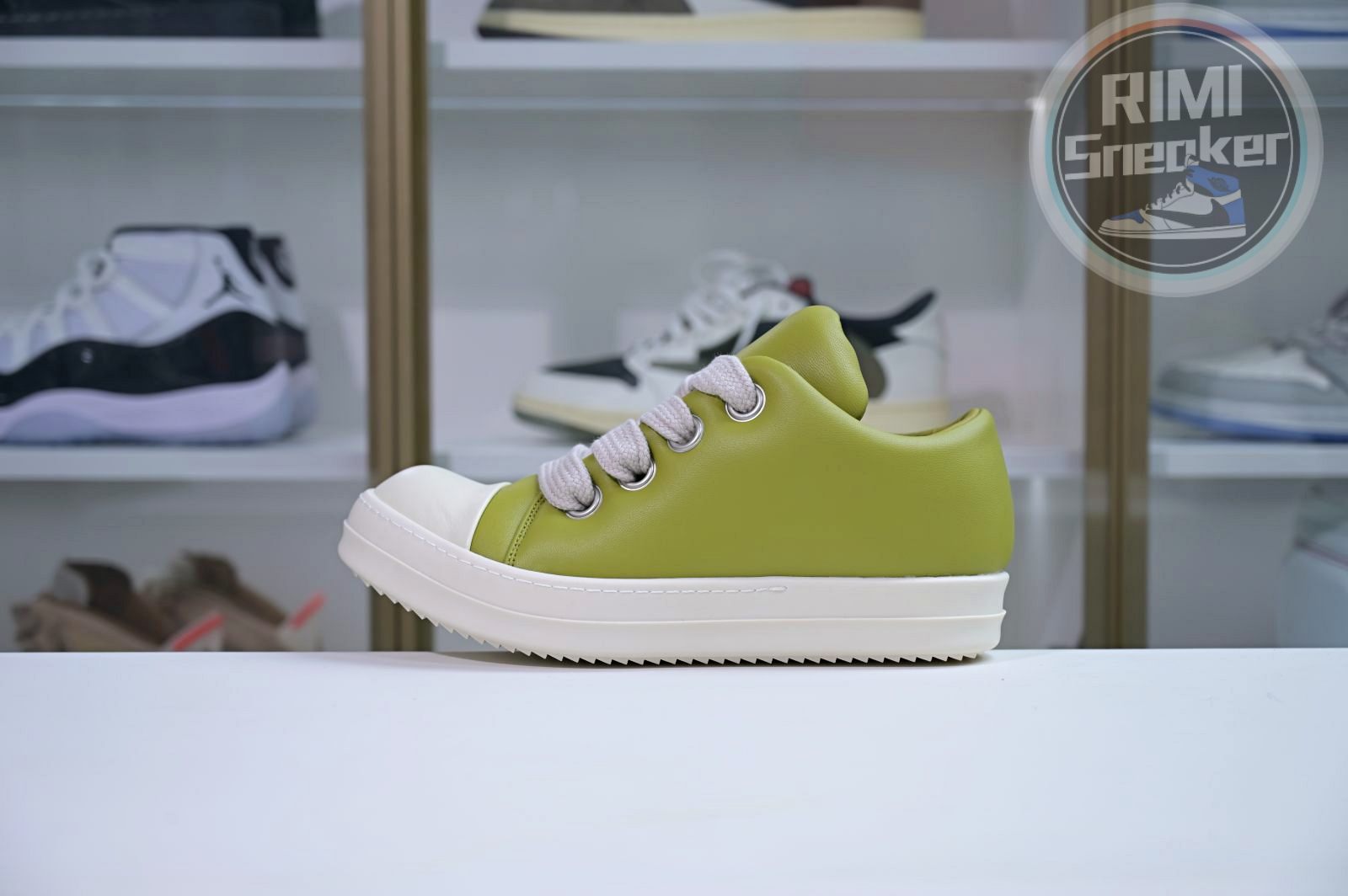 Rick Owens Jumbo Laced Padded Low Green