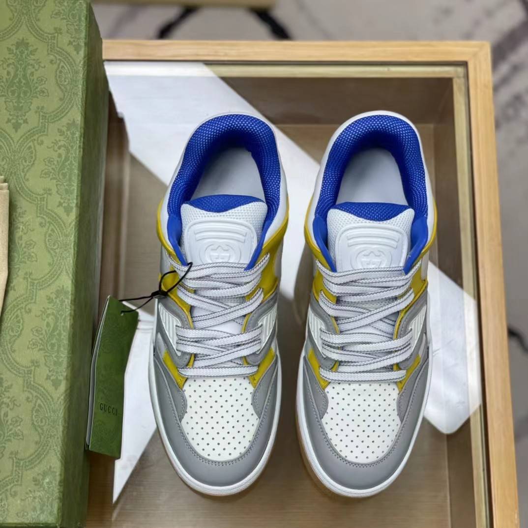 GU*Isneakers Cowhide+Breathable mesh