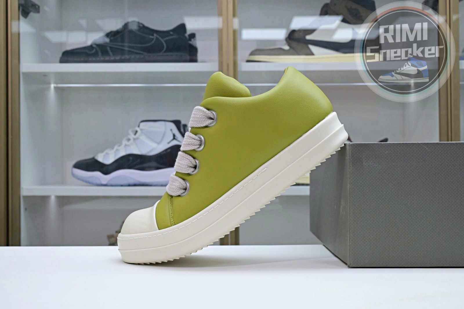 Rick Owens Jumbo Laced Padded Low Green