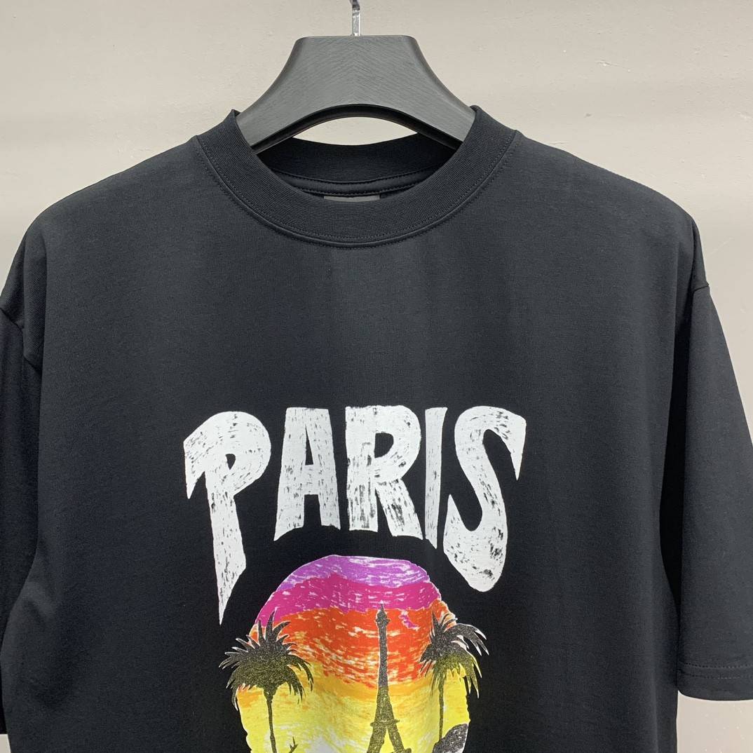 Balenciaga beach hand-painted T-shirt