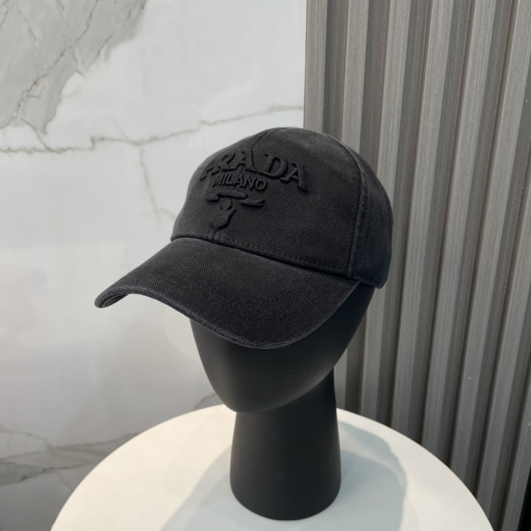 [#4807] Prada baseball cap peaked ca p hat