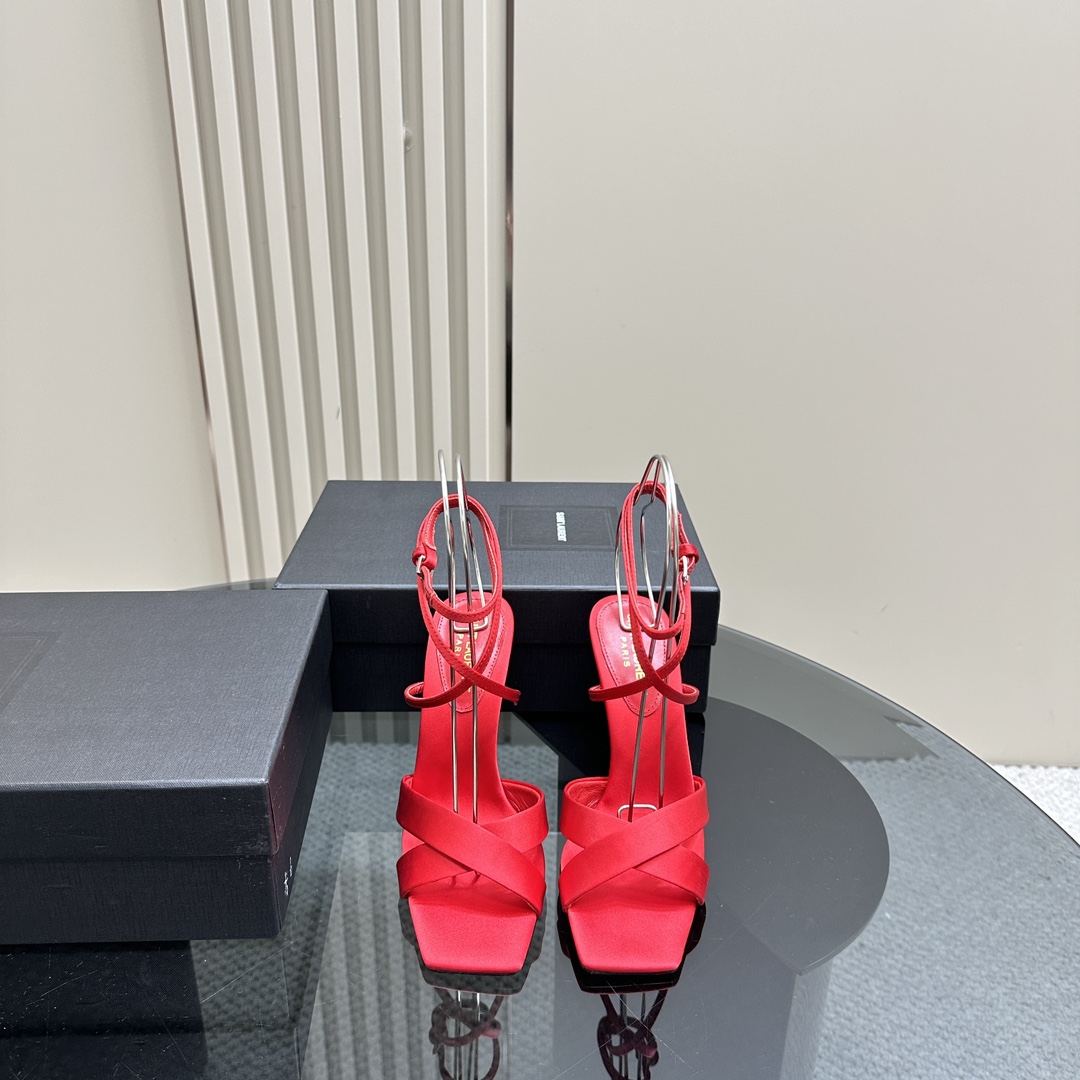 YSL SS2024 Summer New Product Metal Head Elegant High Heels Heel height: 10.5cm Size: 35-42 (40, 41, 42 custom)