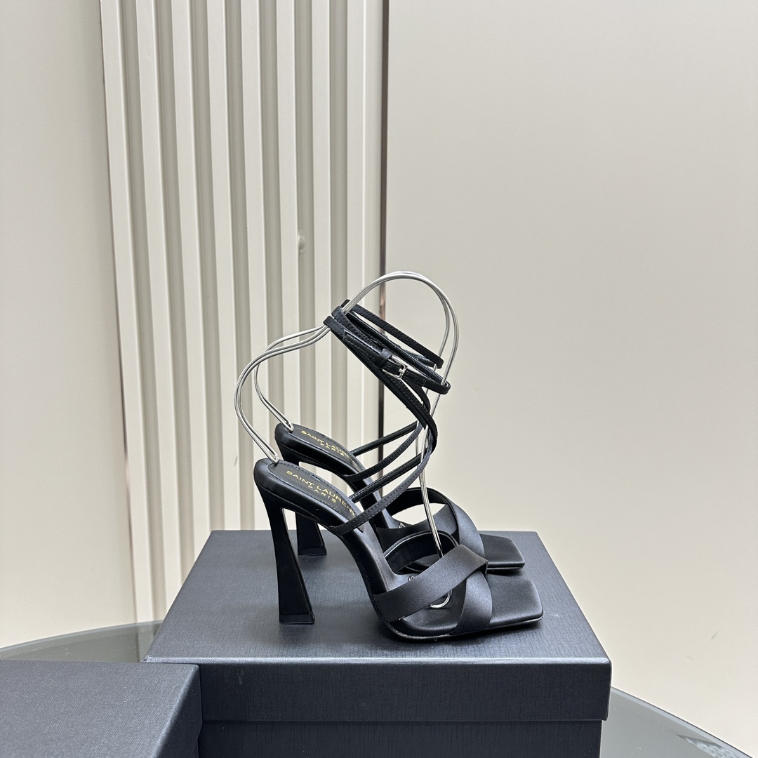 YSL SS2024 Summer New Product Metal Head Elegant High Heels Heel height: 10.5cm Size: 35-42 (40, 41, 42 custom)