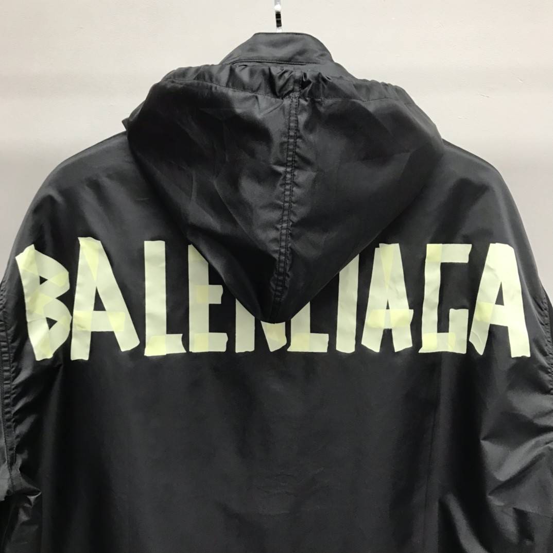 Balenciaga masking tape trench coat