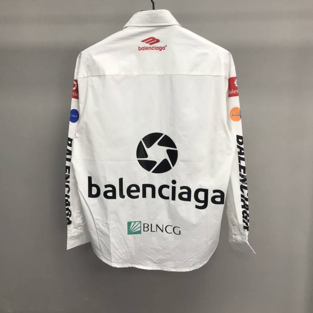 Balenciaga LOGO LOGO racing style long sleeve shirt