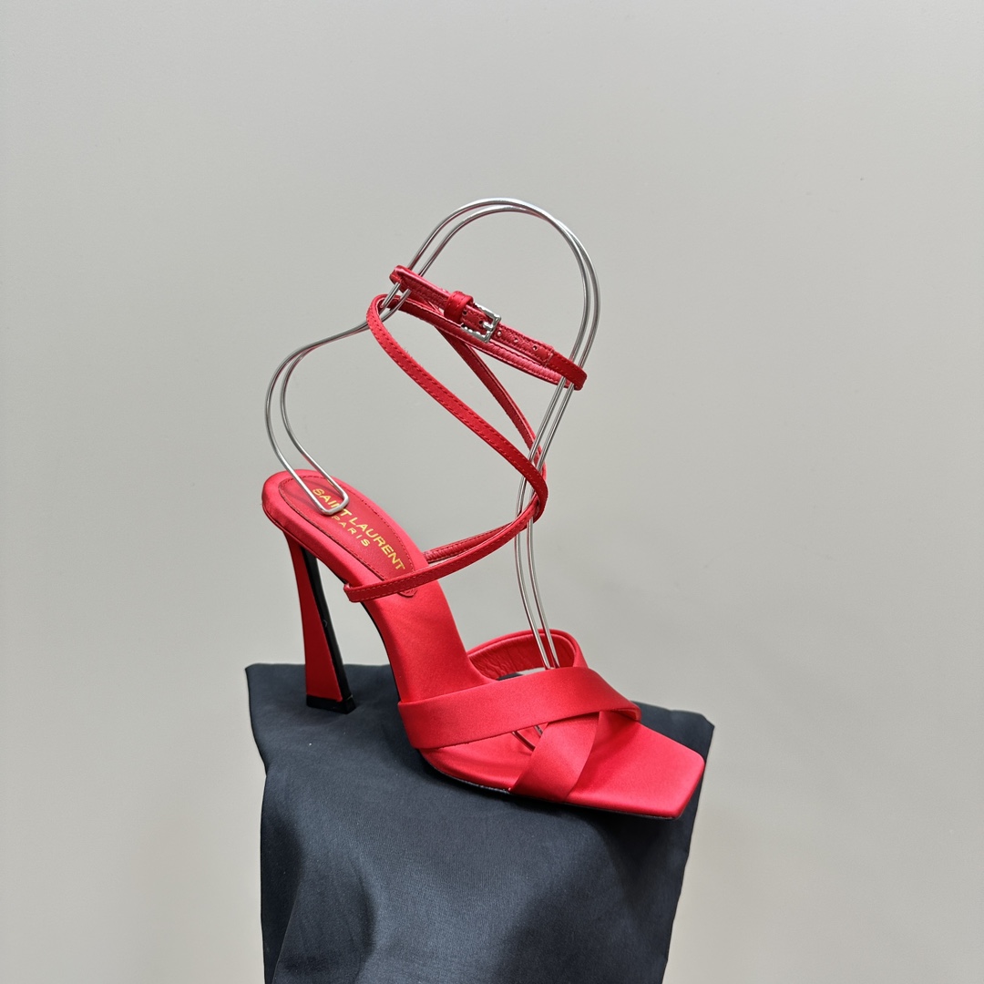 YSL SS2024 Summer New Product Metal Head Elegant High Heels Heel height: 10.5cm Size: 35-42 (40, 41, 42 custom)