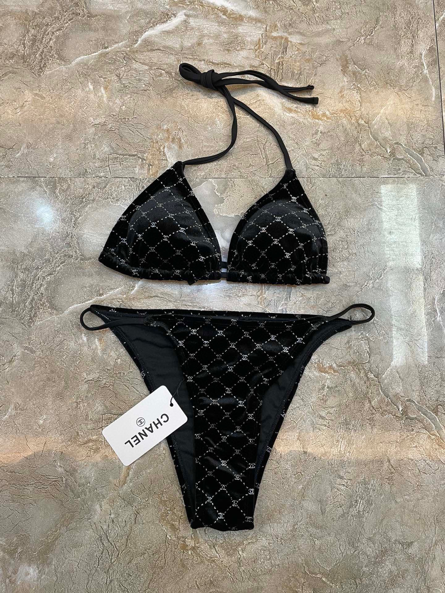 CHANEL Velvet Bikini Swimsuit Series Bikini