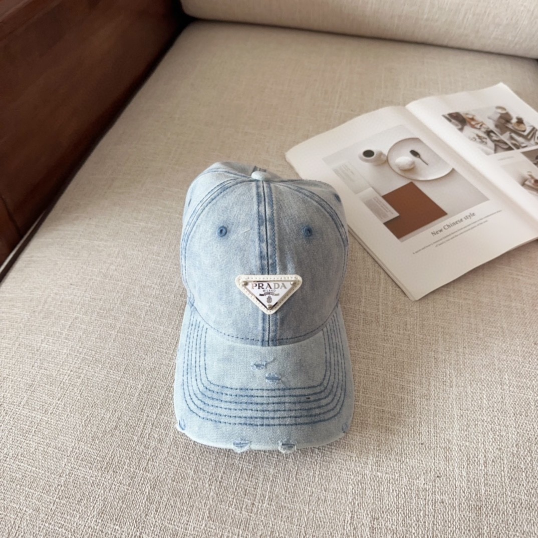 [#4813] Prada baseball cap peaked ca p hat