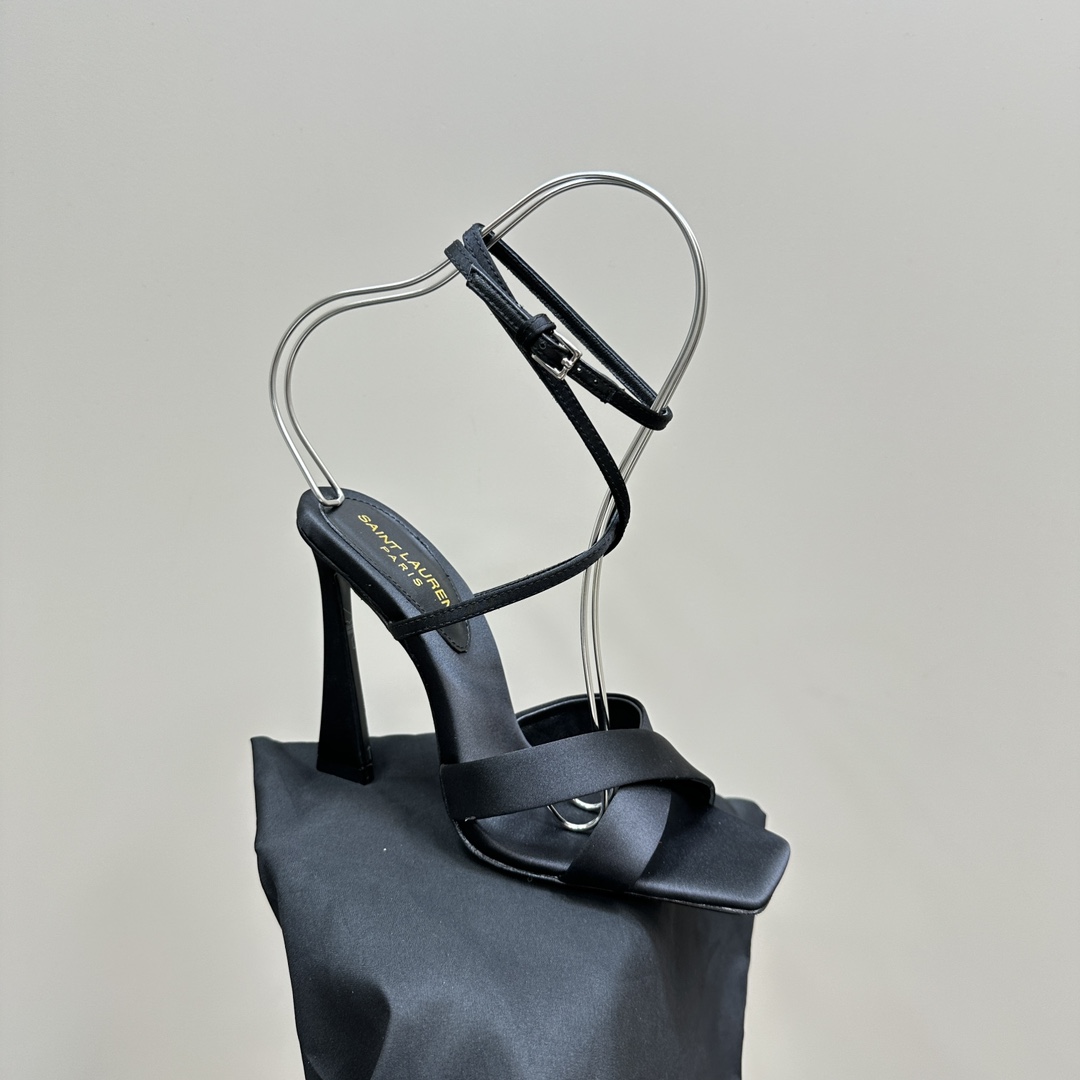 YSL SS2024 Summer New Product Metal Head Elegant High Heels Heel height: 10.5cm Size: 35-42 (40, 41, 42 custom)