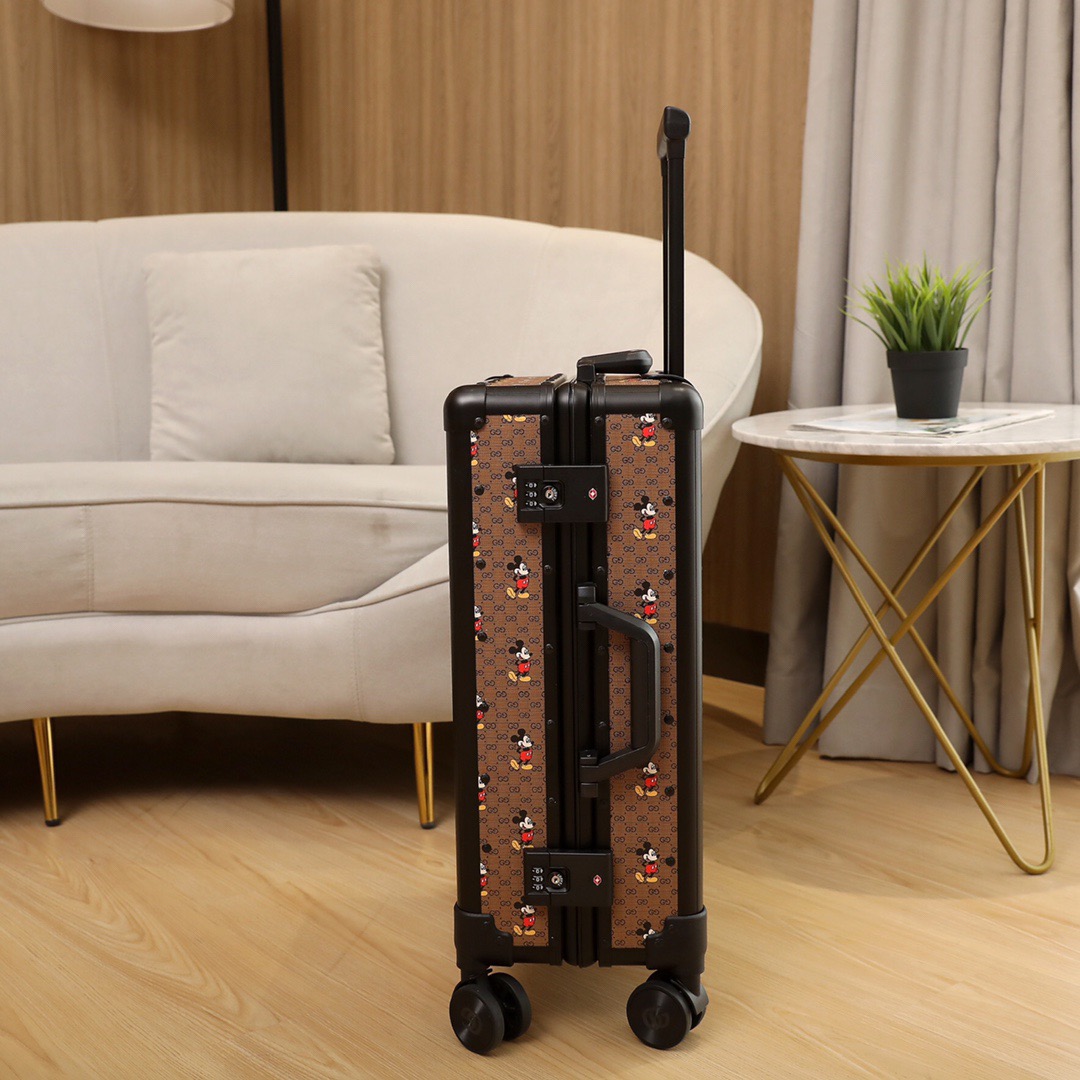 G*u*i luggage/trolley case classic flower aluminum frame size: 20 inches