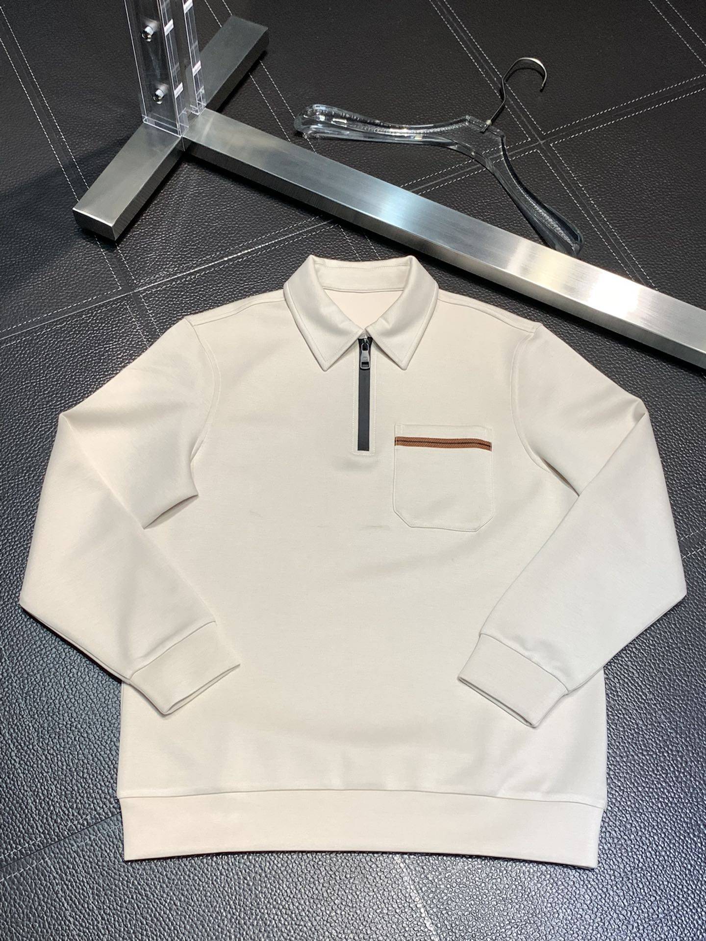 Zegna lapel casual sweatshirt