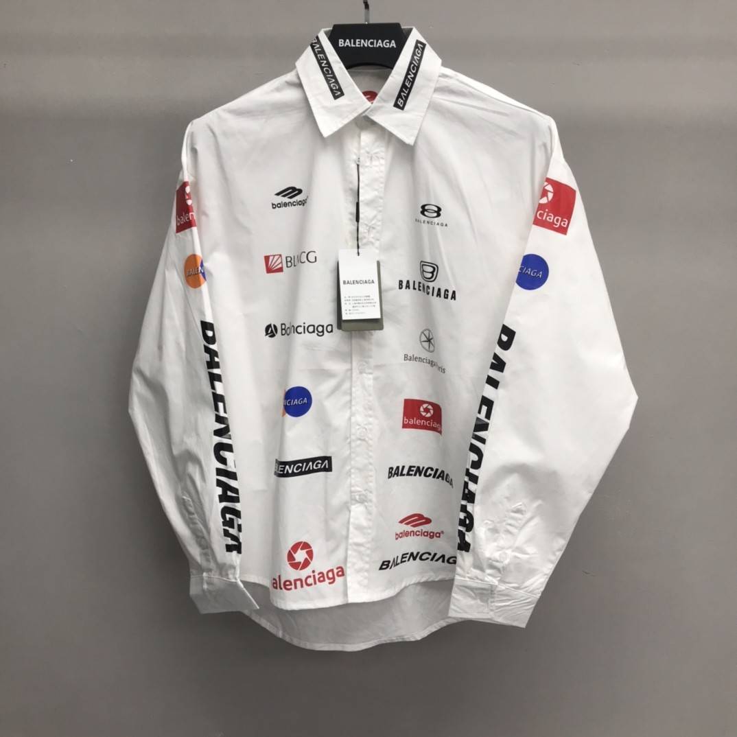Balenciaga LOGO LOGO racing style long sleeve shirt