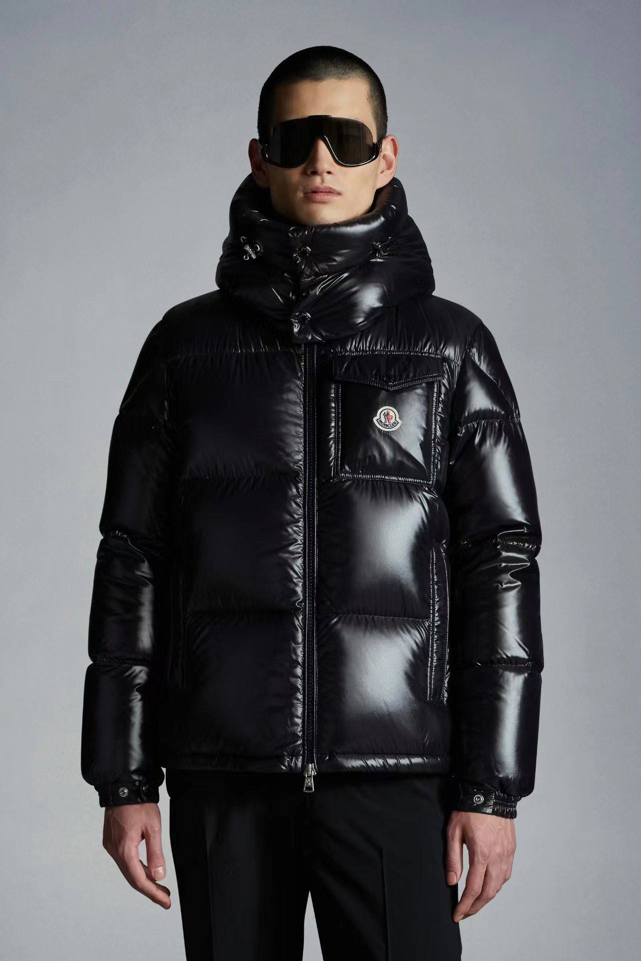 Moncler Short colored edge men''s down jacket