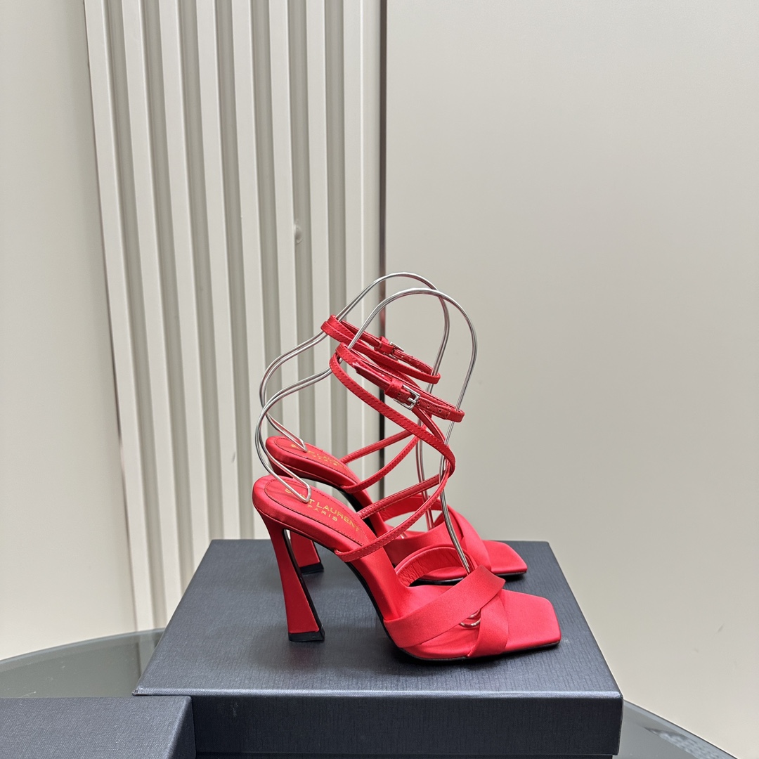 YSL SS2024 Summer New Product Metal Head Elegant High Heels Heel height: 10.5cm Size: 35-42 (40, 41, 42 custom)