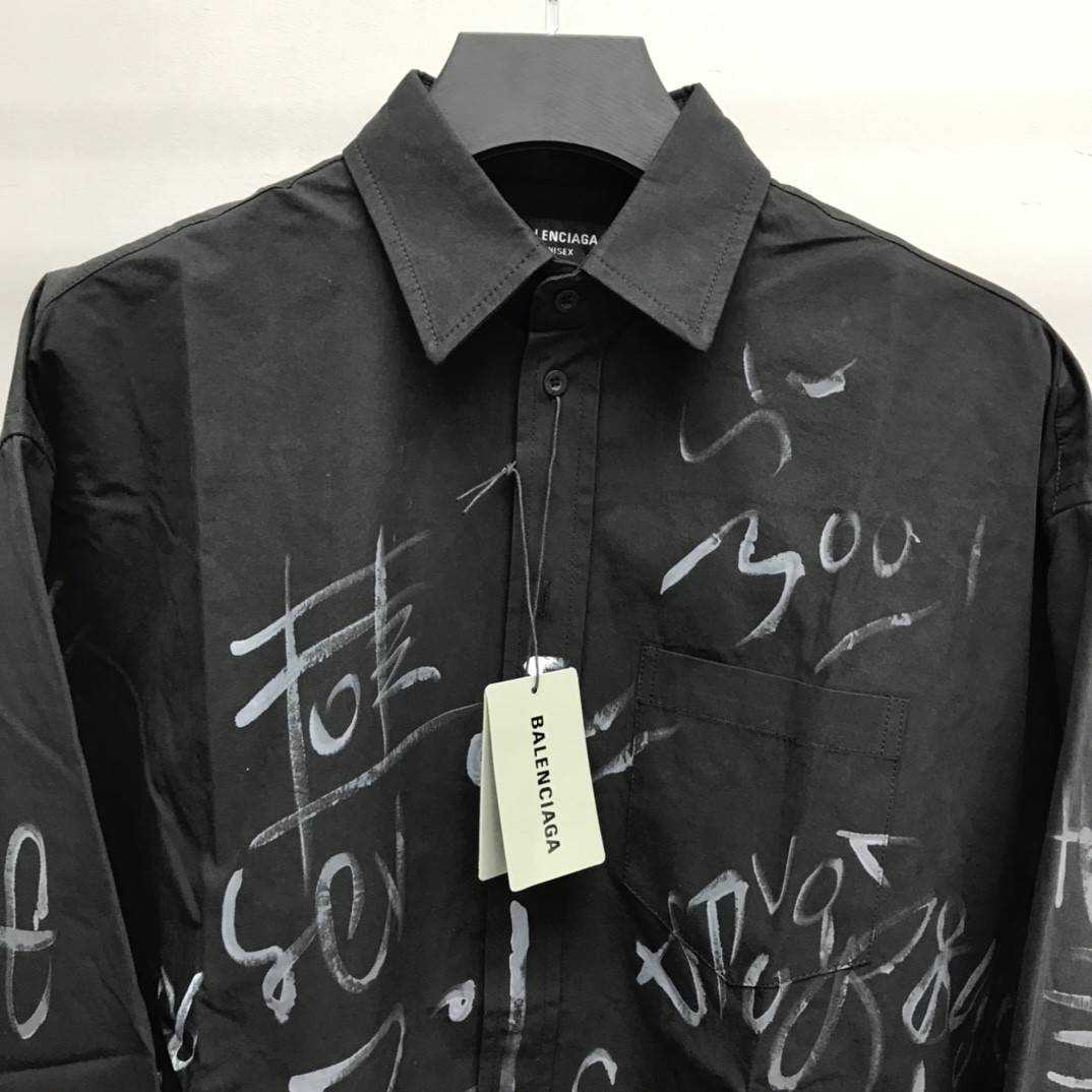 Balenciaga BLCG graffiti long-sleeved shirt