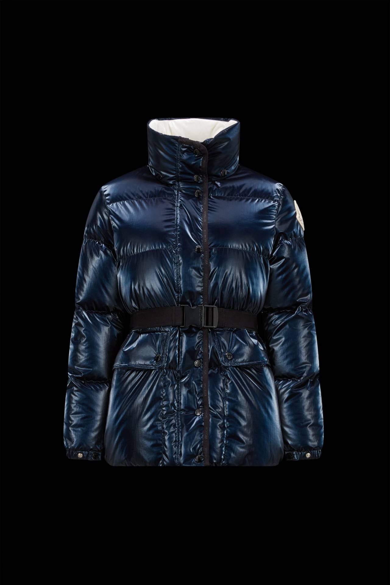 Moncler short jacket down for women-blue
