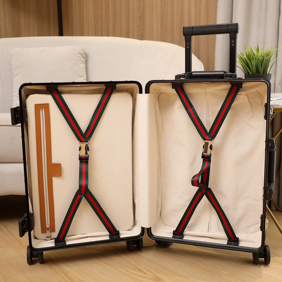 G*u*i luggage/trolley case classic flower aluminum frame size: 20 inches