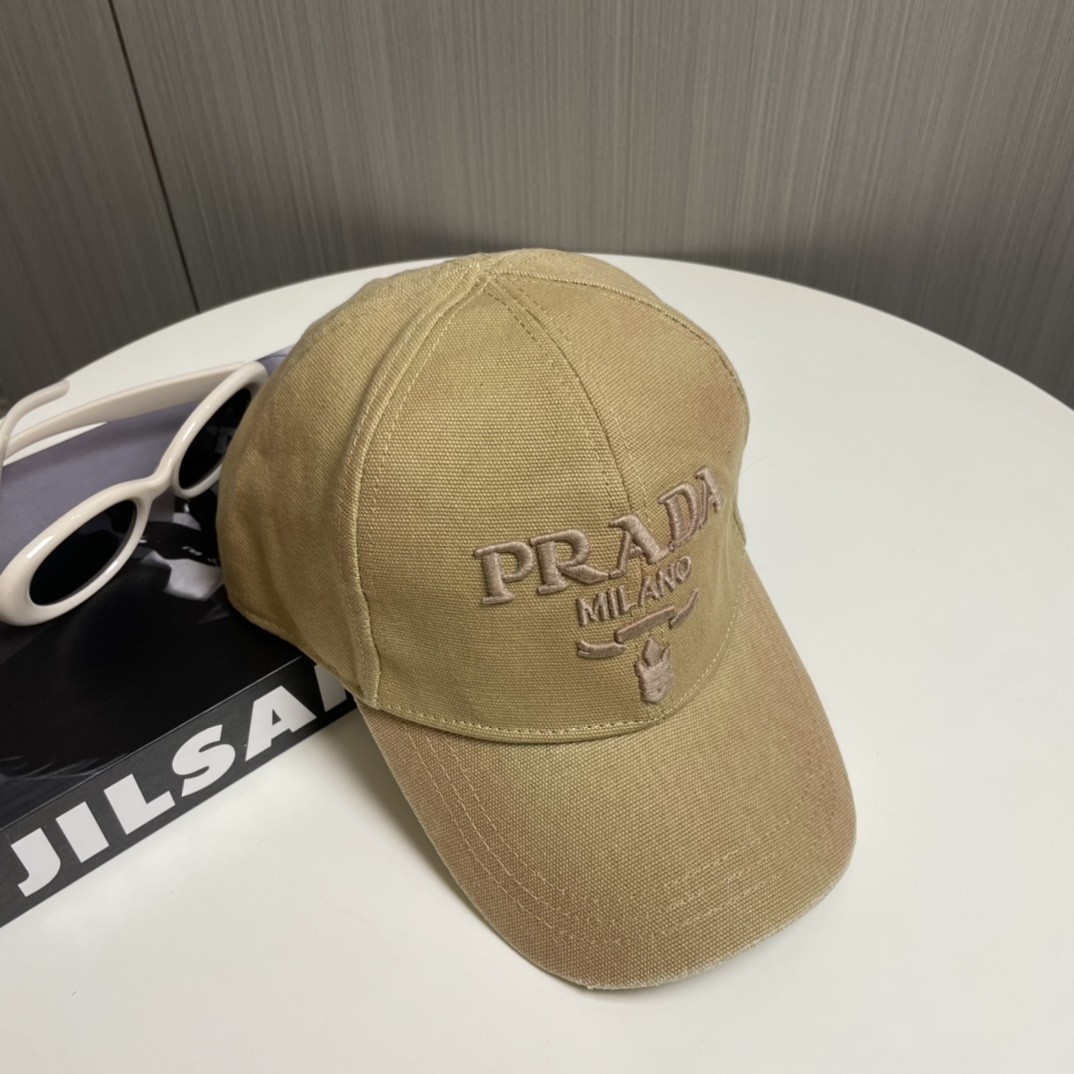 [#4806] Prada baseball cap peaked ca p hat