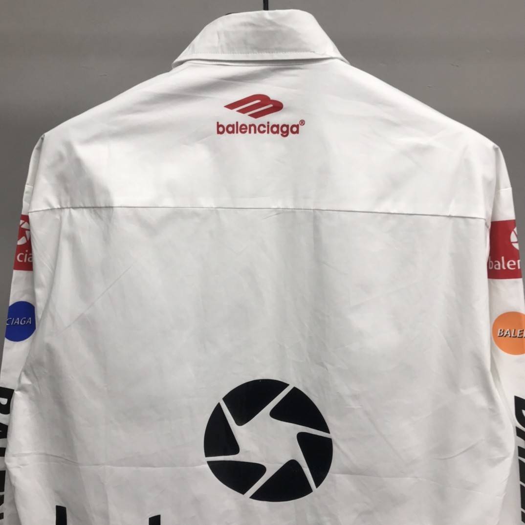 Balenciaga LOGO LOGO racing style long sleeve shirt