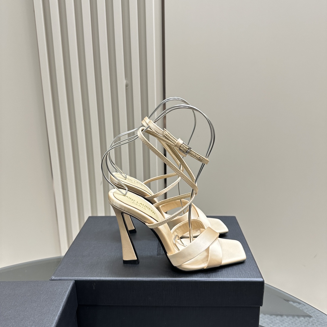 YSL SS2024 Summer New Product Metal Head Elegant High Heels Heel height: 10.5cm Size: 35-42 (40, 41, 42 custom)