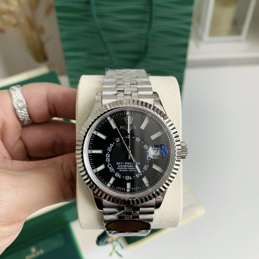 Rolex Navigator Series men''s watch Dual time zone/100 meters waterproof，42mm