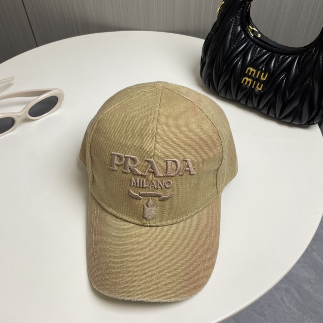 [#4806] Prada baseball cap peaked ca p hat