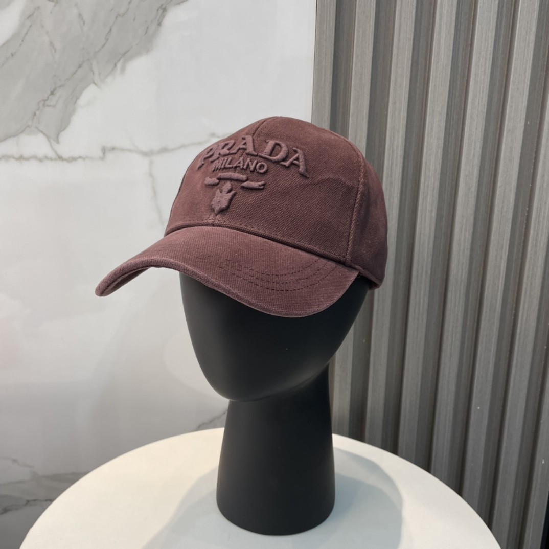 [#4805] Prada baseball cap peaked ca p hat