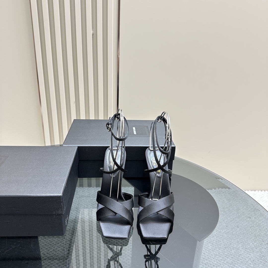 YSL SS2024 Summer New Product Metal Head Elegant High Heels Heel height: 10.5cm Size: 35-42 (40, 41, 42 custom)