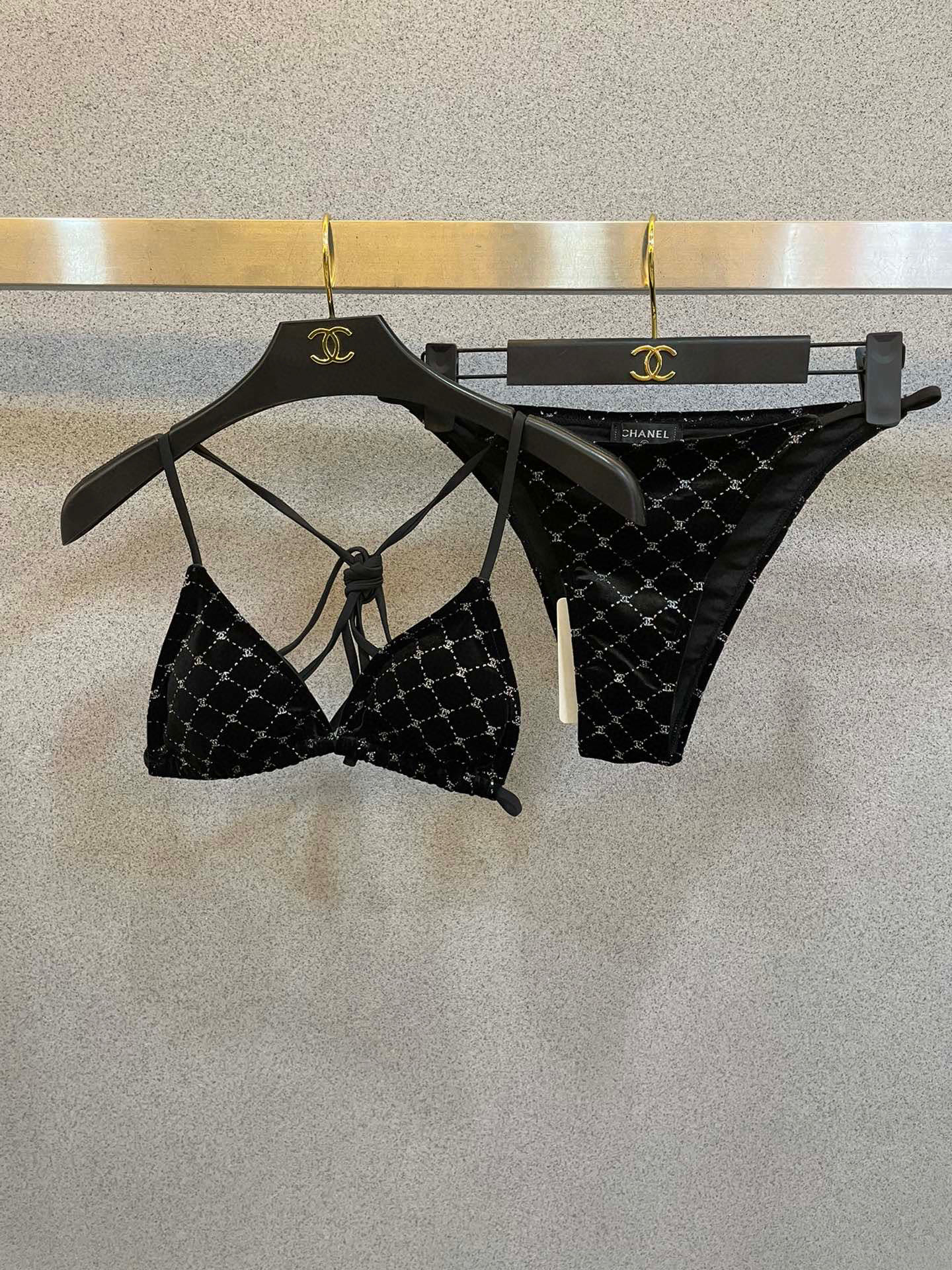 CHANEL Velvet Bikini Swimsuit Series Bikini