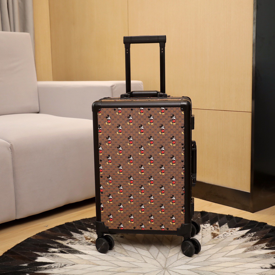 G*u*i luggage/trolley case classic flower aluminum frame size: 20 inches