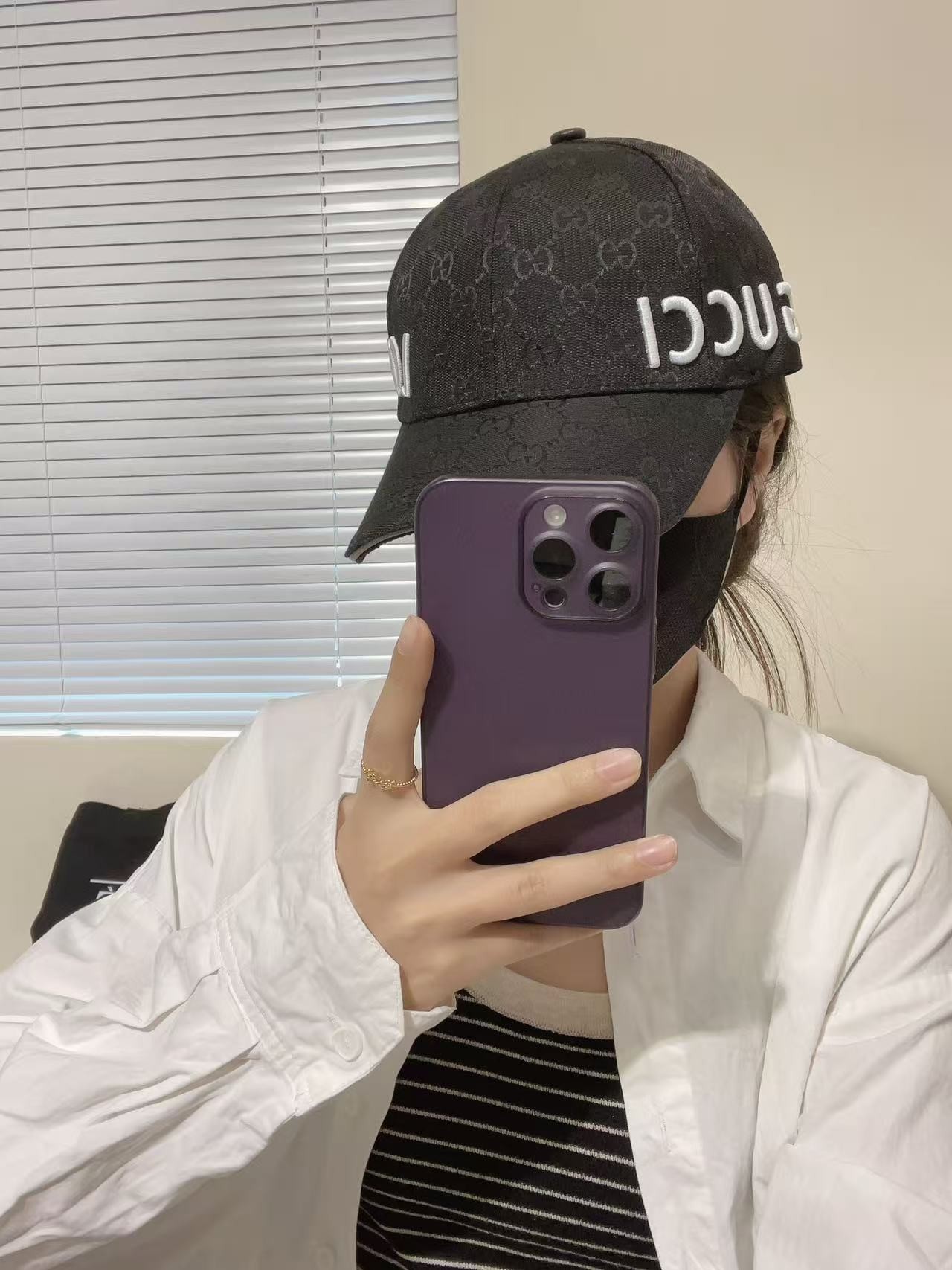 [#4819] G*u*i baseball cap peaked c ap hat