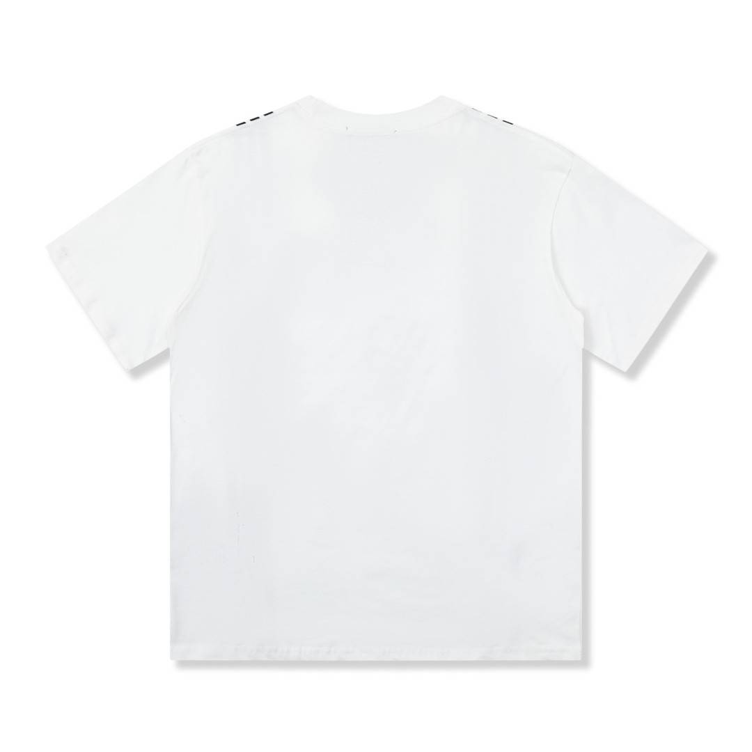 G*u*i  23ss double g vertical stripe foam printed t-shirt
