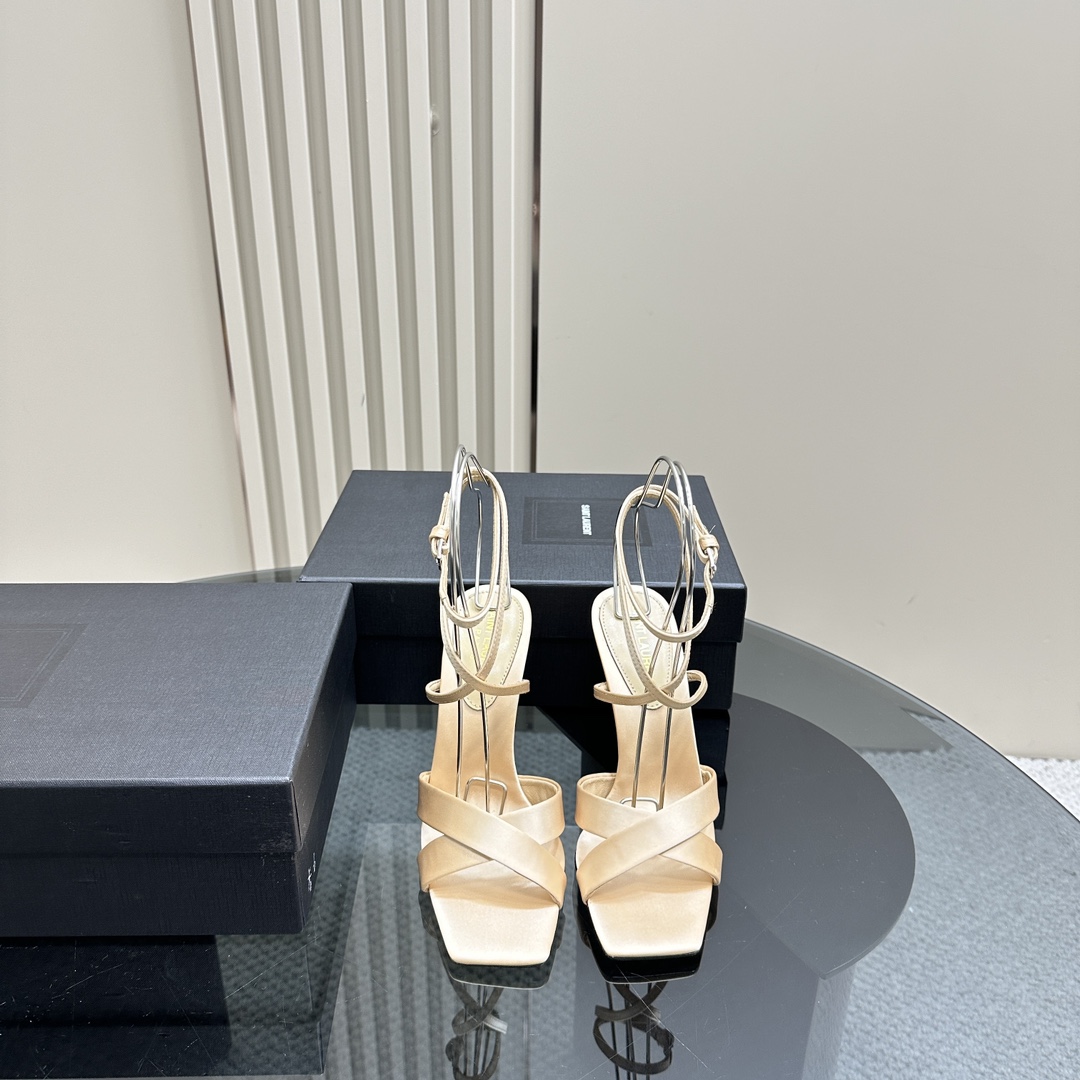 YSL SS2024 Summer New Product Metal Head Elegant High Heels Heel height: 10.5cm Size: 35-42 (40, 41, 42 custom)