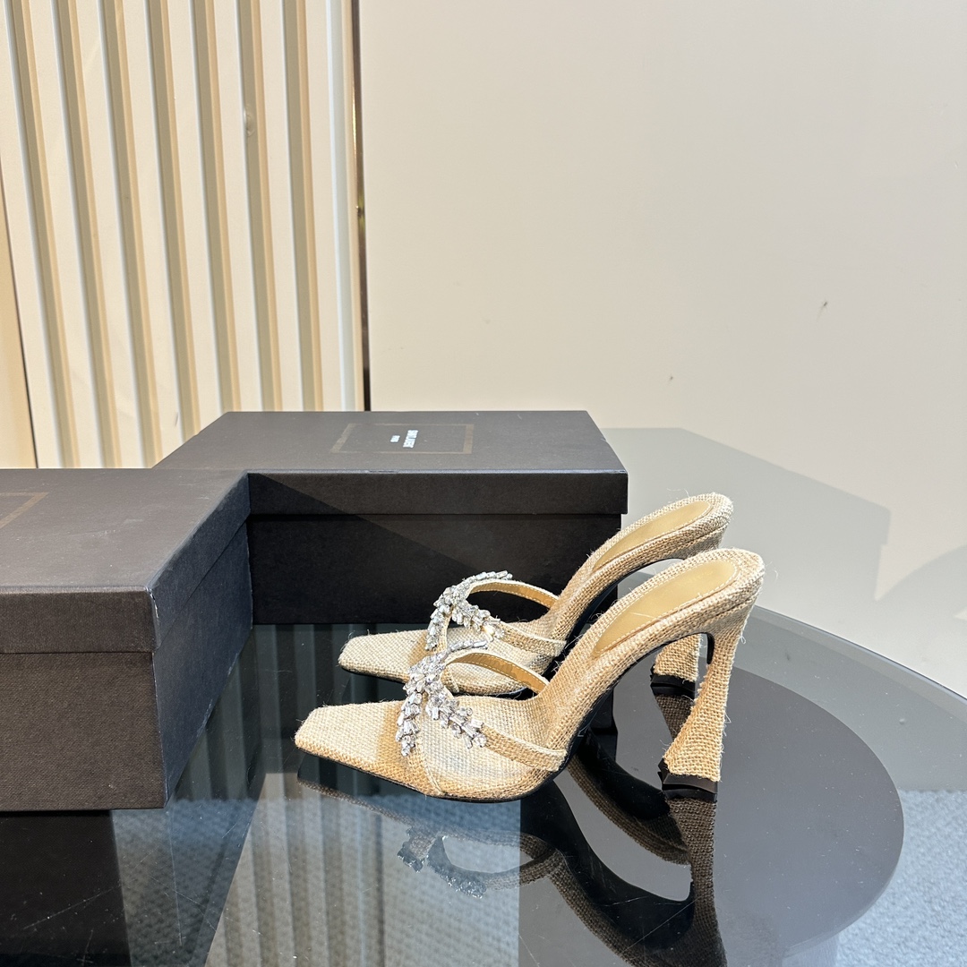 YSL 25ss/Spring and Summer New Runway Style Large Rhinestone High Heels Heel Height: 10.5cm Sandals Size: 35-39 (40 can be customized and not returned)