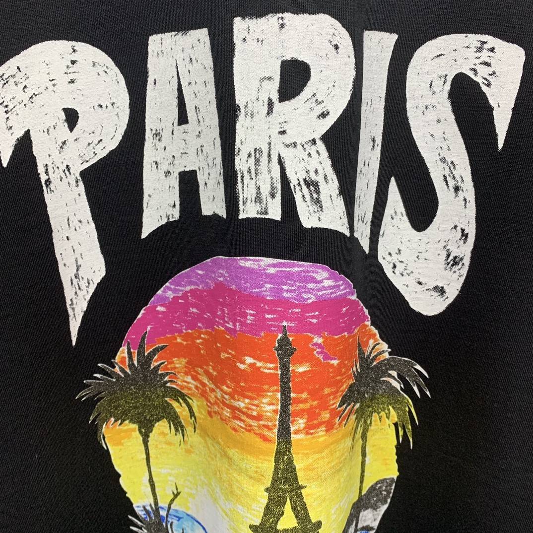 Balenciaga beach hand-painted T-shirt