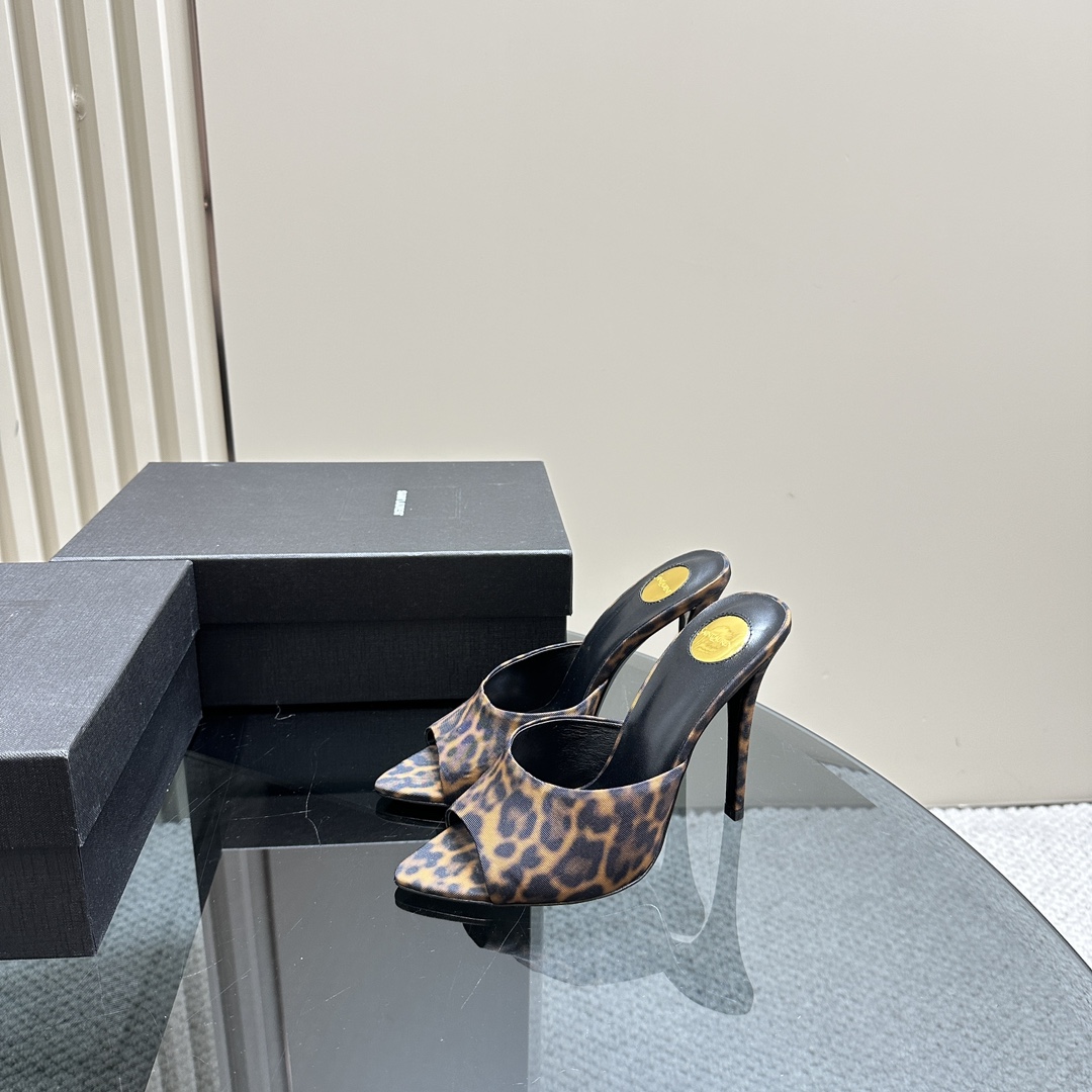 YSL pointed open-toe high heels: 10.5CM Size: 35-39 (40 custom-made, no returns or exchanges)