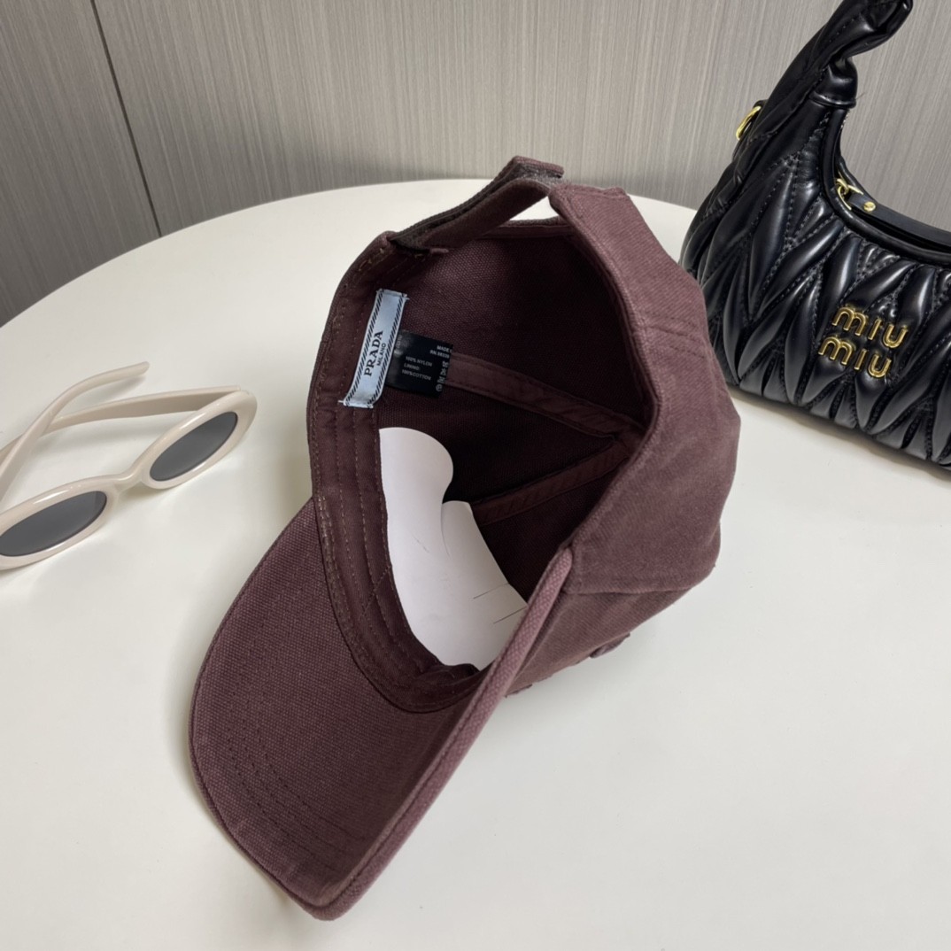 [#4805] Prada baseball cap peaked ca p hat