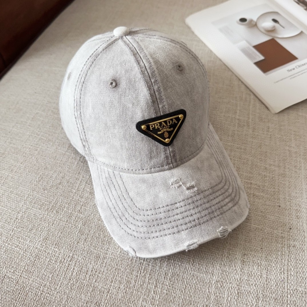 [#4809] Prada baseball cap peaked ca p hat