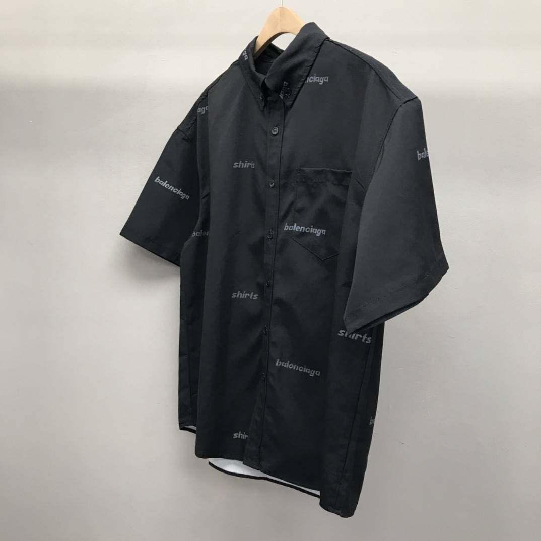 Balenciaga bullet screen short sleeve shirt
