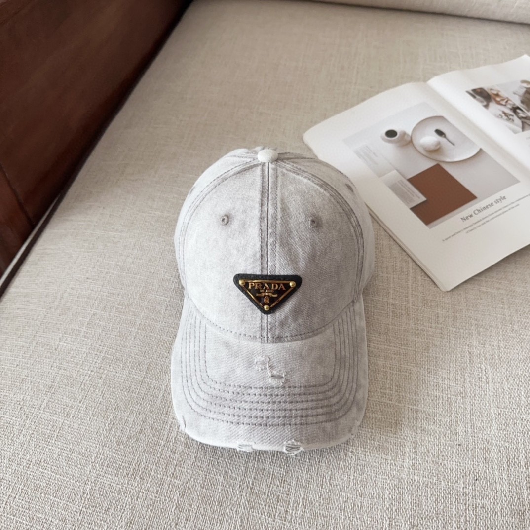 [#4809] Prada baseball cap peaked ca p hat
