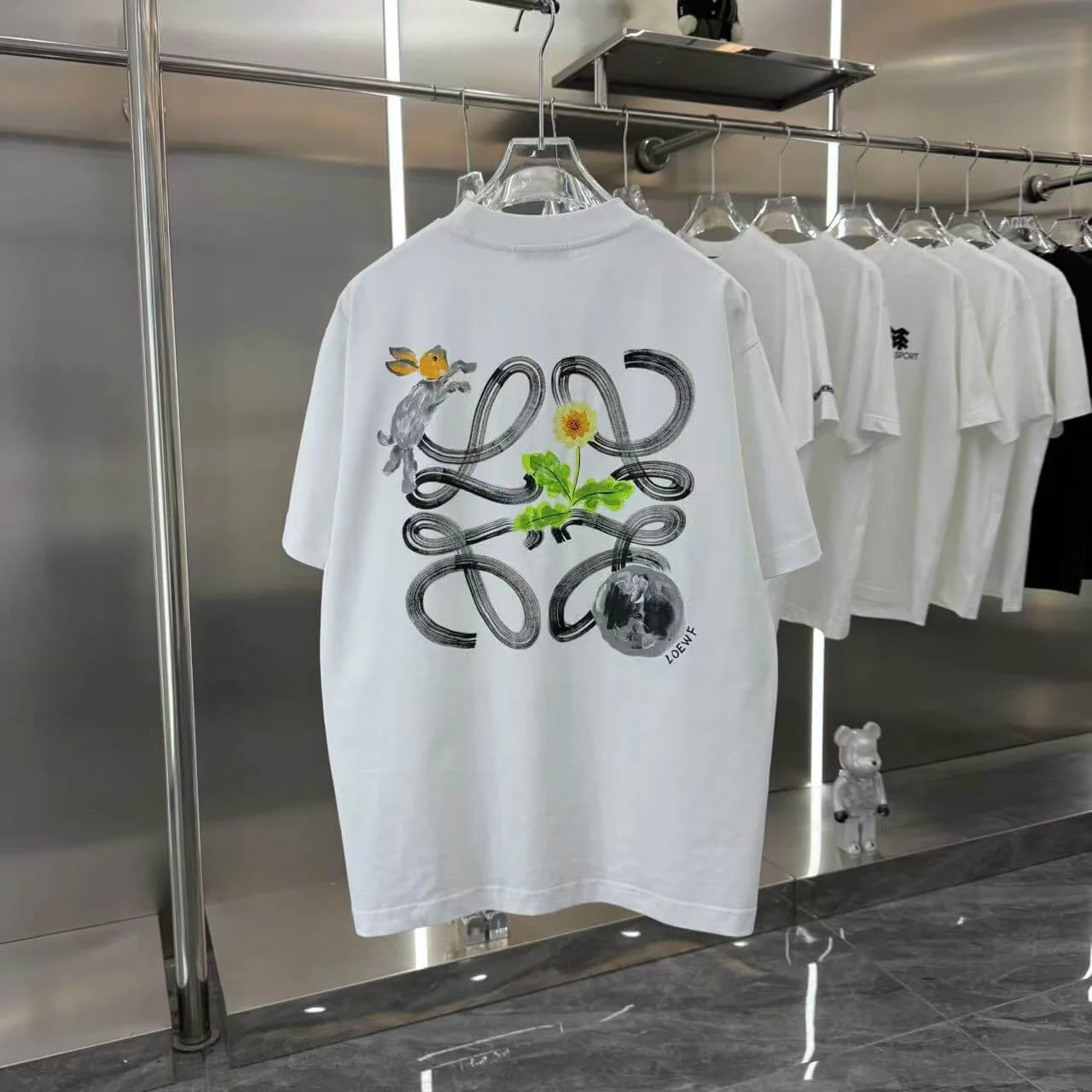 Hand-Painted Print T Shirt