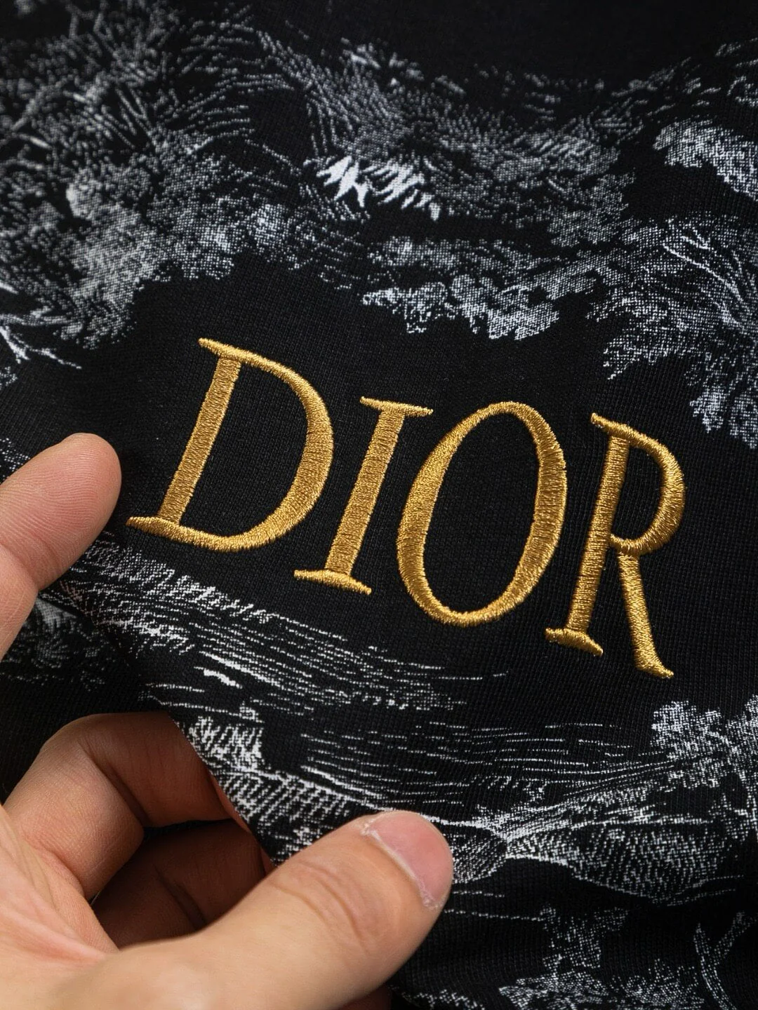 Floral Letter Embroidery T Shirt